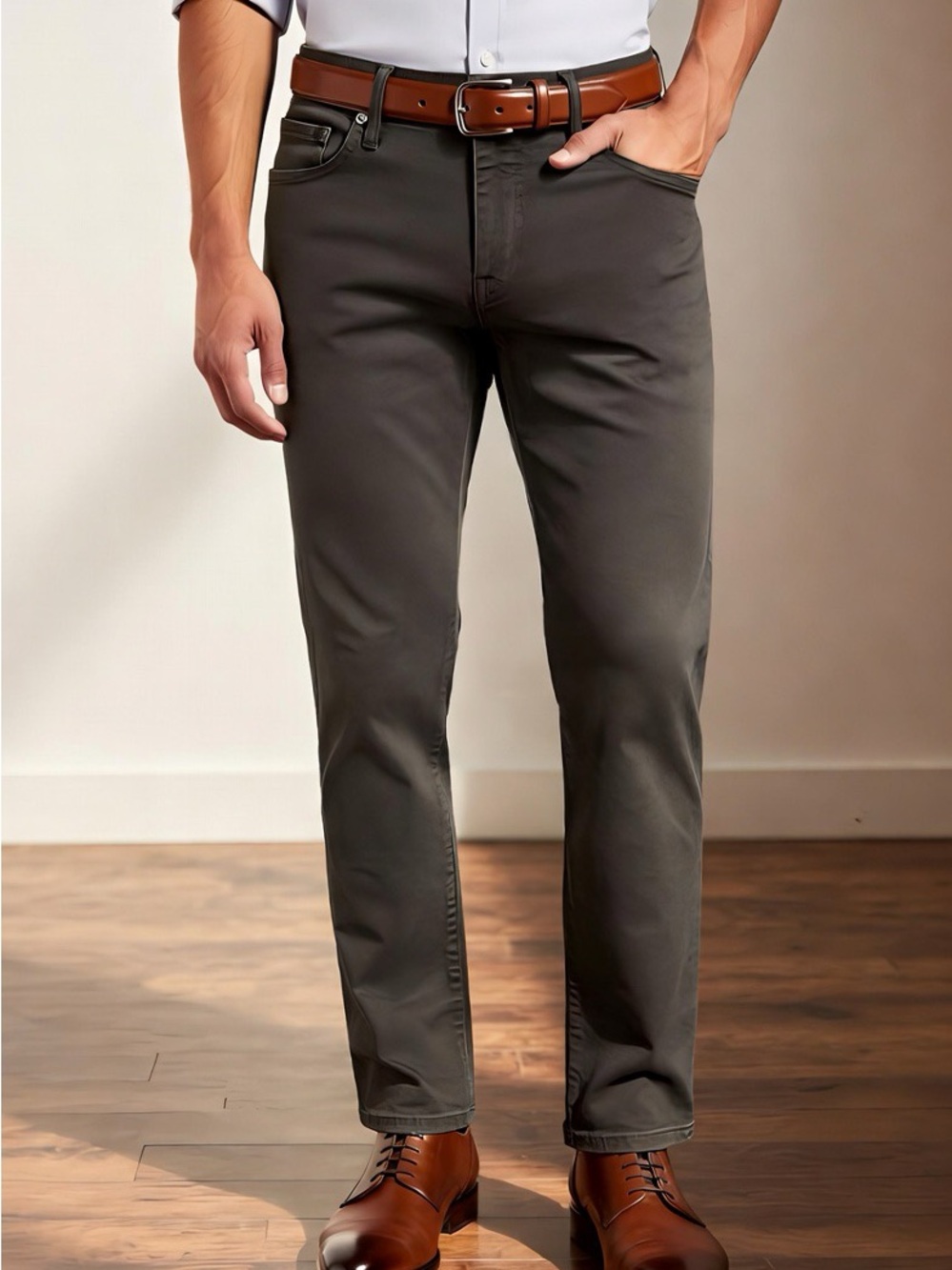 Johnston & Murphy 5‑Pocket Pant NWT Charcoal Men’s 34x32